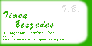 timea beszedes business card